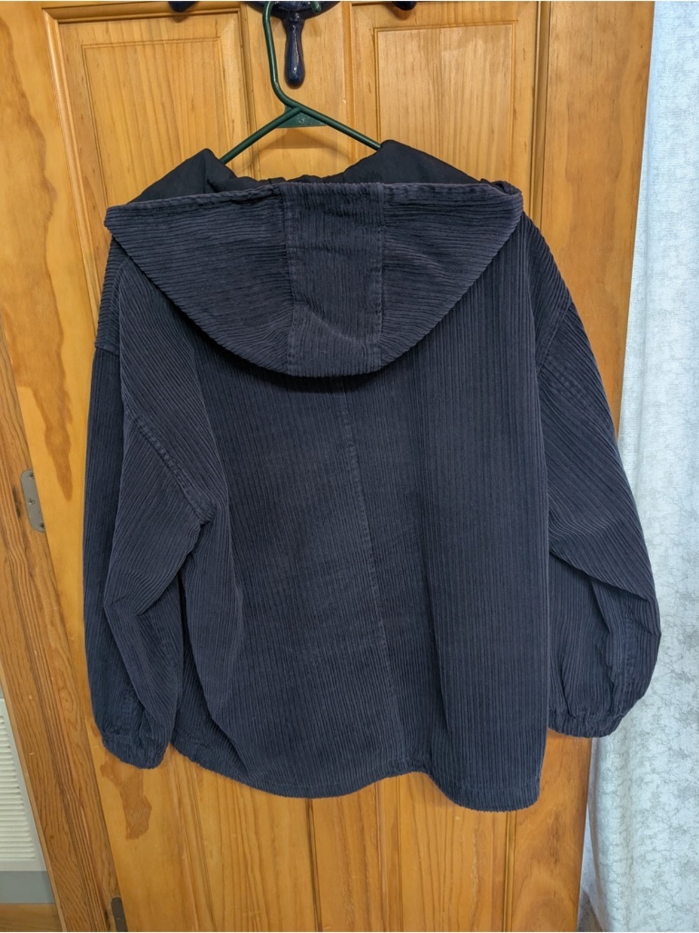 Express Women’s Navy Corduroy Half-Zip Hoodie - Picture 4 of 4